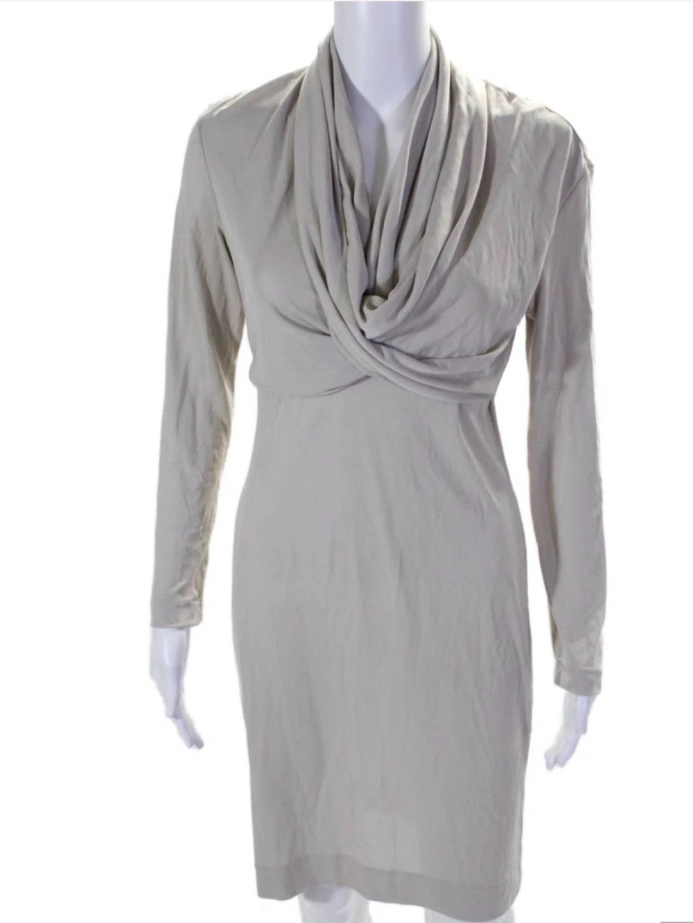 Piazza Sempione Silver Gray Lightweight Wrap several ways Dress S 42 4/6